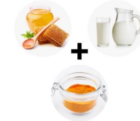 اللبن والكركم والعسل