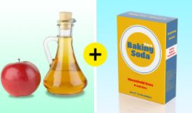 خل التفاح وصودا الخبز