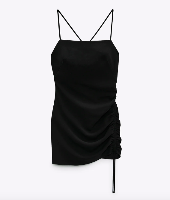 فستان قصير برباط جانبي