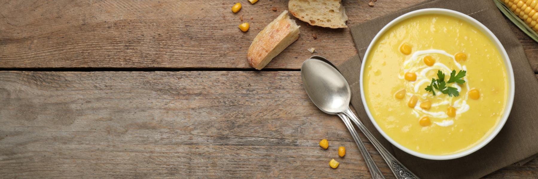 شوربة الذرة بالكريمة