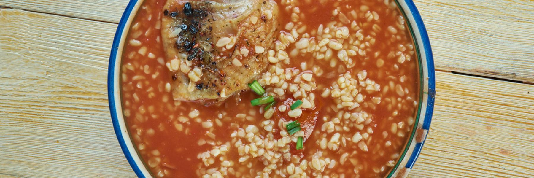 شوربة الفريكة بالدجاج