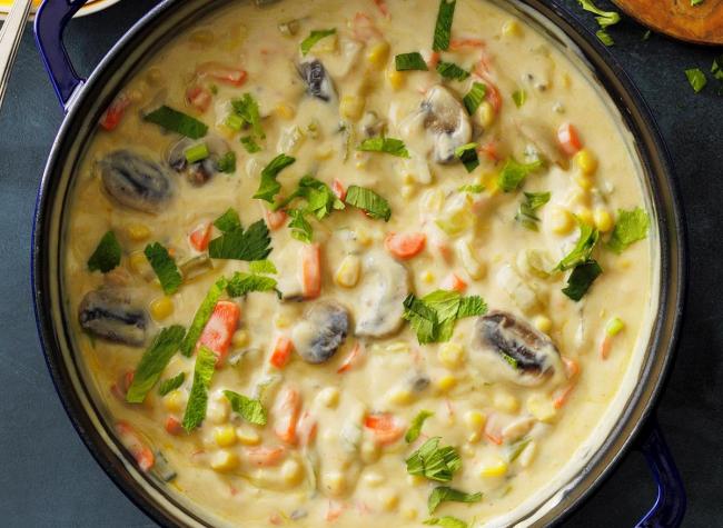 شوربة الفطر والذرة