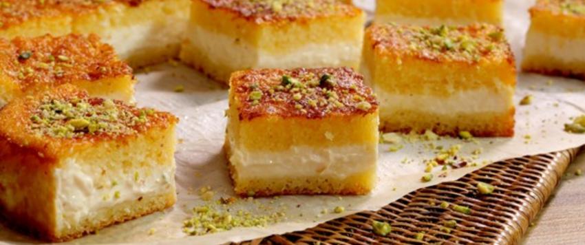 بسبوسة بالقشطة