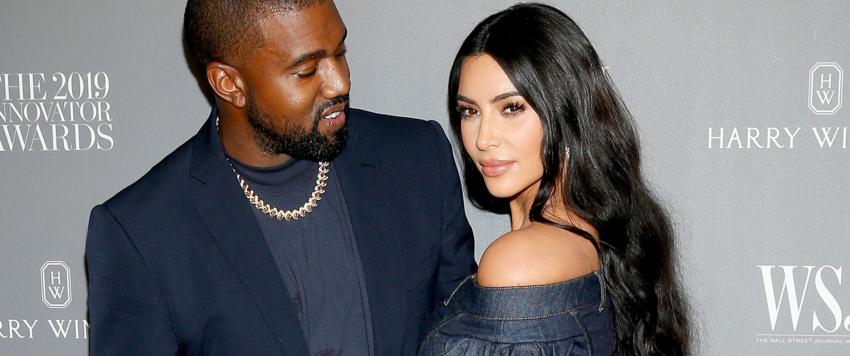 كيم كارداشيان وكانيه ويست.