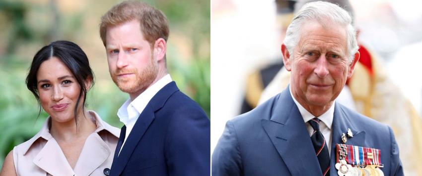 الأمير هاري وميغان ماركل والامير تشارلز