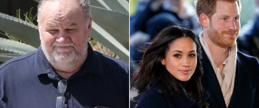 الامير هاري وميغان ماركل ووالدها