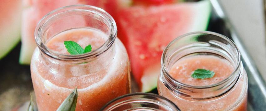 عصير البطيخ والنعناع