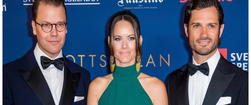 الأميران دانيال وكارل فيليب برفقة الأميرة صوفيا 