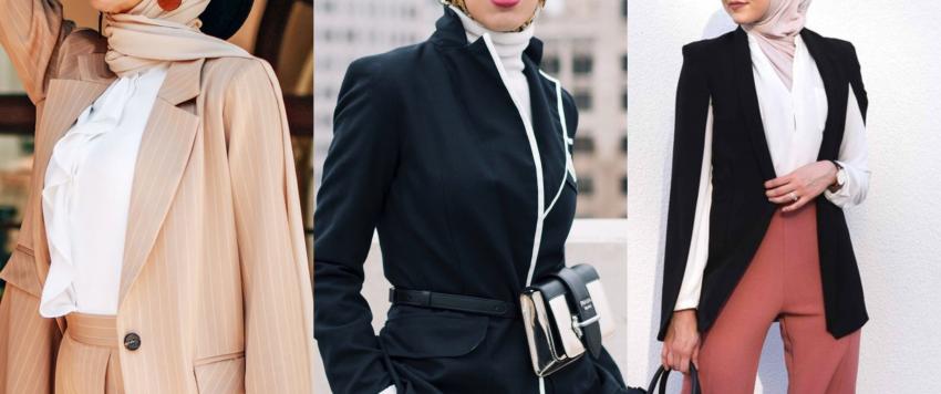 شاهدي.. أفضل تنسيقات البليزر مع الحجاب على طريقة الفاشنيستات