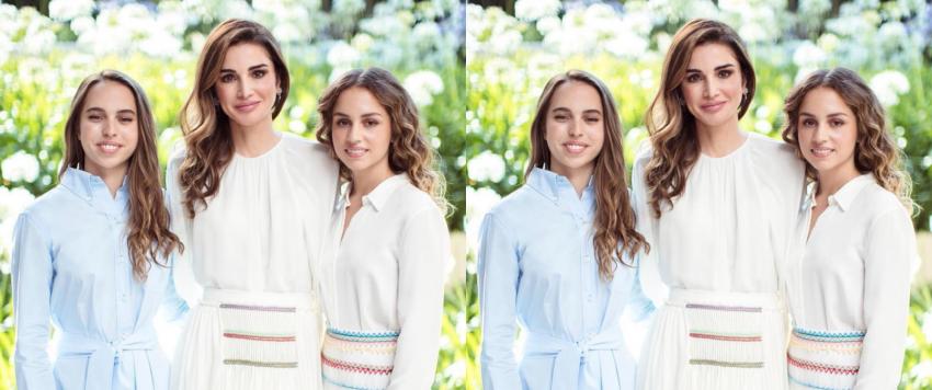 الملكة رانيا تحتفل بعيد ميلاد إبنتيها..شاهدي إطلالتهن!