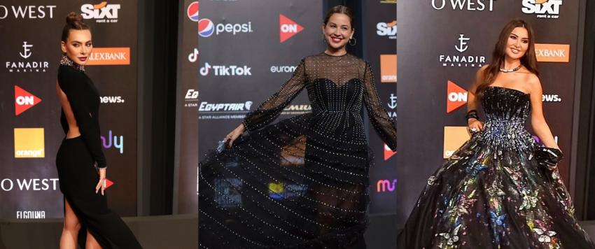 فنانات تألقن بالأسود في مهرجان الجونة السينمائي