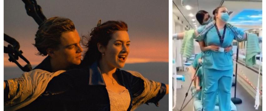 على غرار "تايتانيك".. ممرضات يشاركن بتحدي "سفينة الأمل" على "تيك توك"