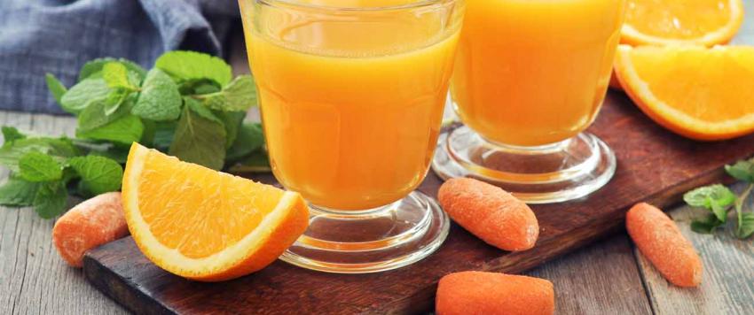 فوائد عصير الجزر والبرتقال