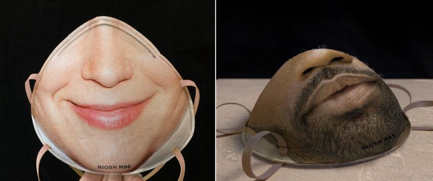 تصميم أقنعة تنفس بأشكال مطابقة للجزء السفلي من الوجه