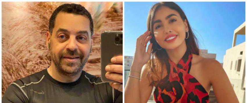 طارق العريان وحبيبته نيكول سعفان 