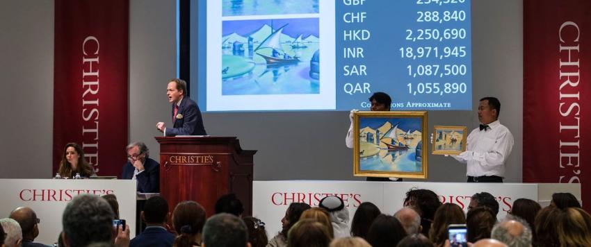 دار كريستيز تتجاوز كل التوقعات في المزاد الخيري الذي نظمته في باريس لدعم الفنانين الشباب العرب