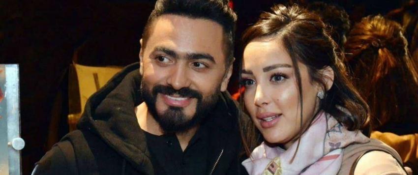 تامر حسني وبسمة بوسيل