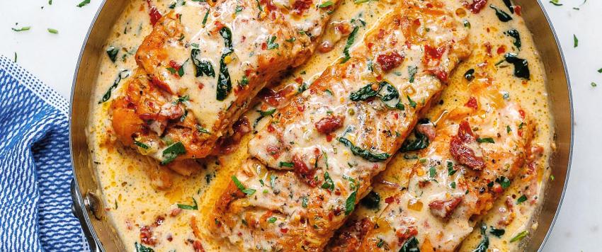 سمك السلمون في الكريمة