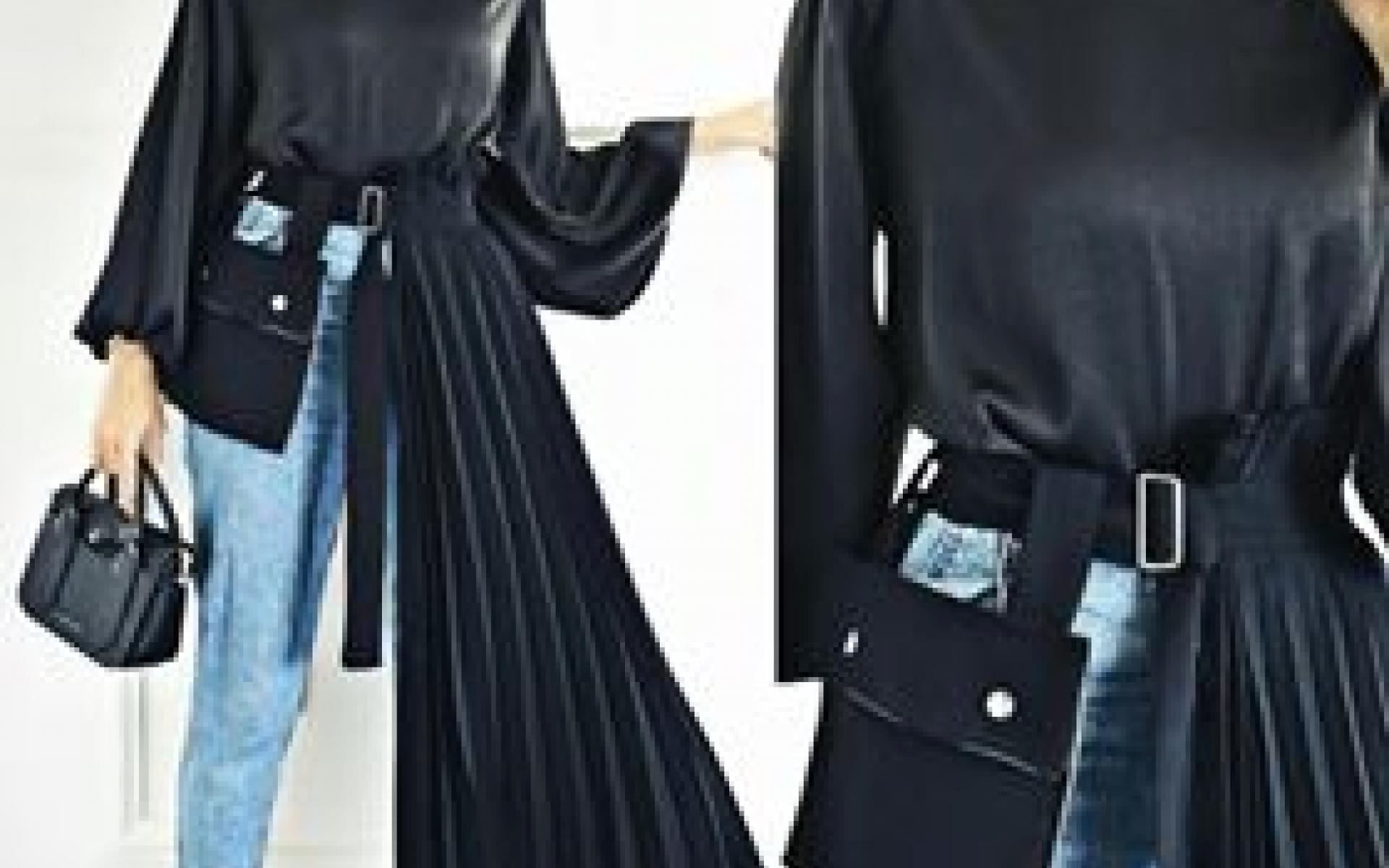 ظهرت العارضة بلوزة باللون الأصفر الجرئ وبنطلون أزرق وحذاء كلاسيكى باللون اللبنى ويمكن اعتماد حجاب رأس يجمع بين اللونين الأصفر والبنى