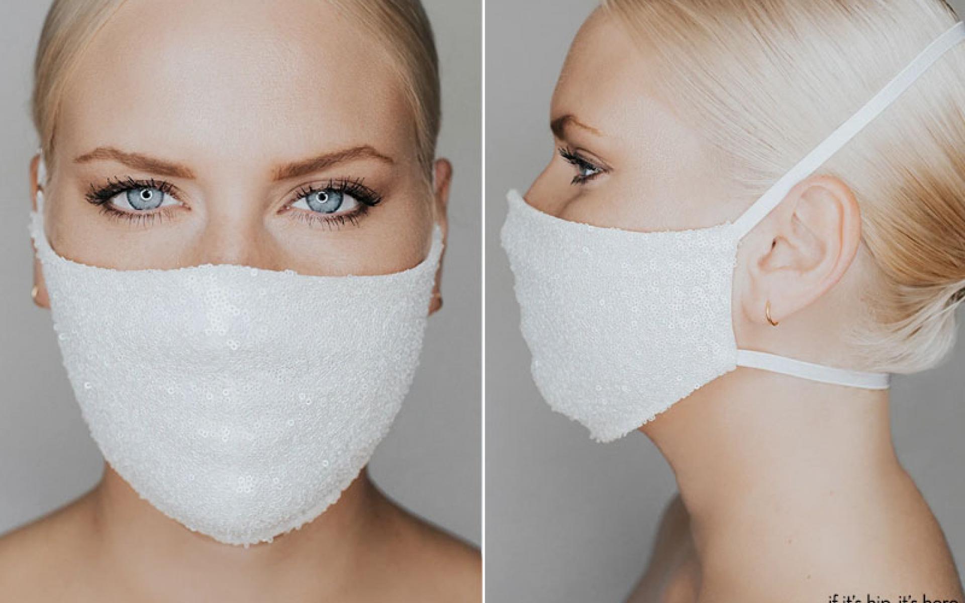 قناع مرصع باللون الابيض المرصع‎