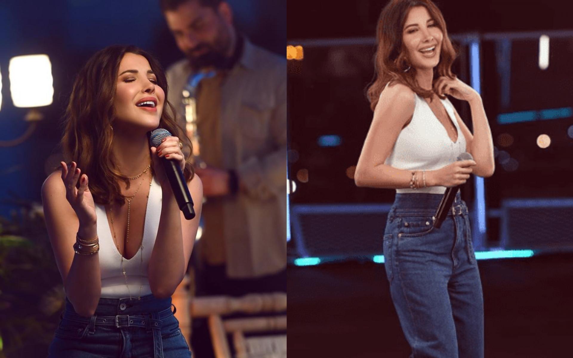 الفنانة نانسي عجرم أطلت بلوك شبابي بسيط يعكس شخصيتها وأجواء الحفل الذي أقيم في الهواء الطلق على سطح إحدى البنايات