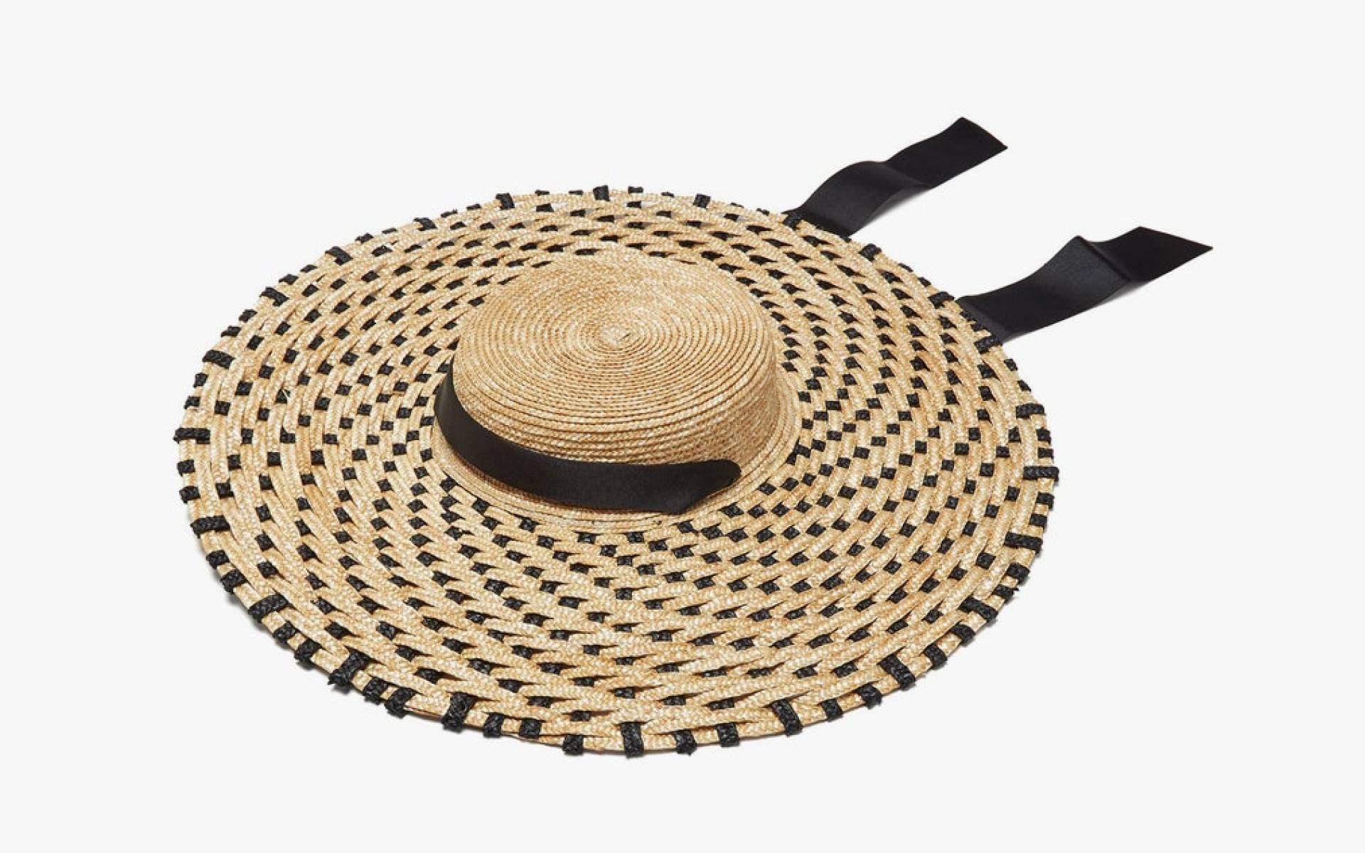 قبعة شمسية قش